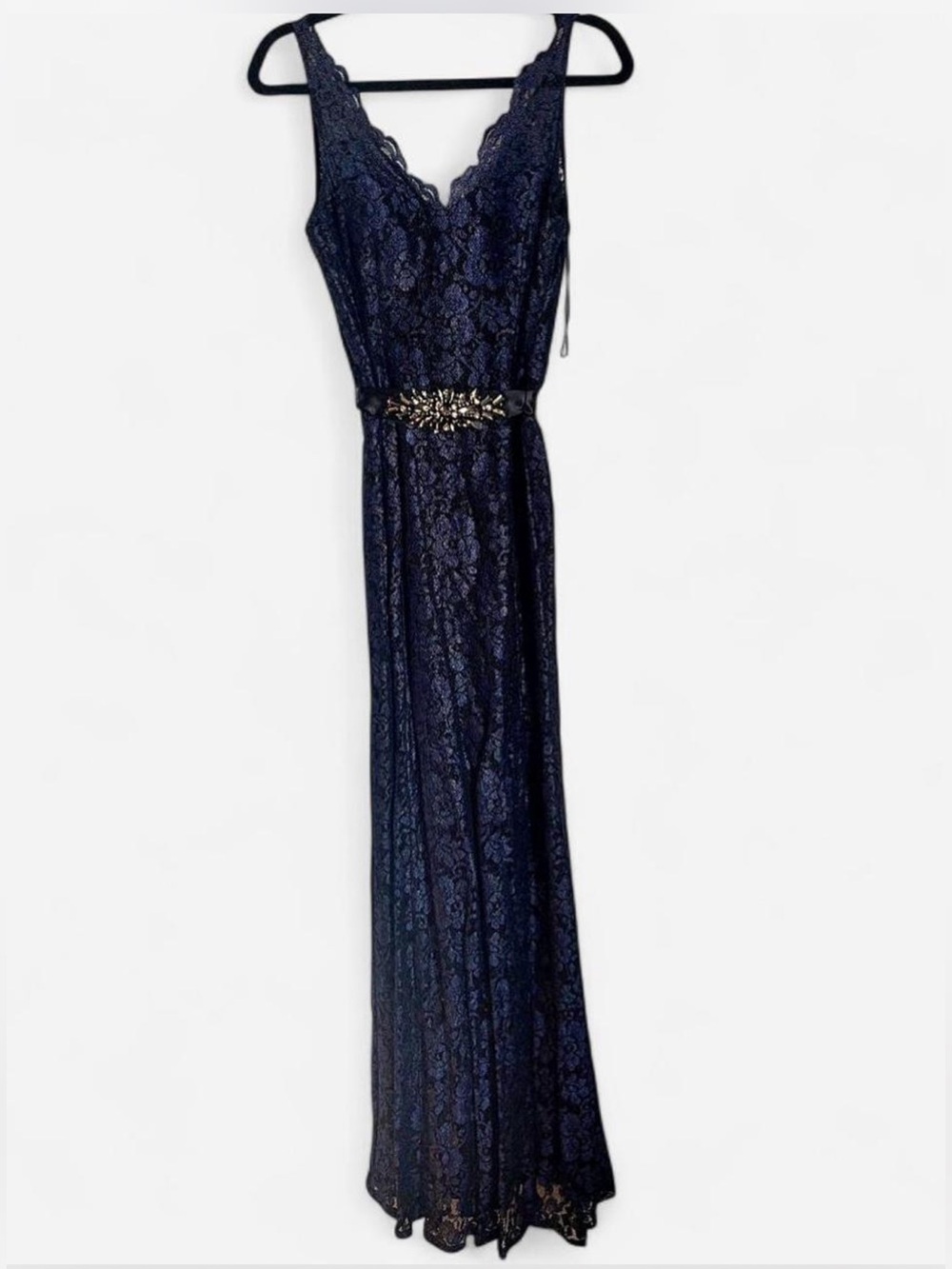 ADRIENNE PAPELL Navy Formal Gown